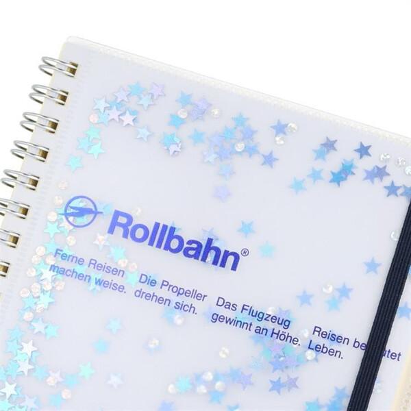 ロルバーン ポケット付メモ グリッター L ライトブルー スパンコール