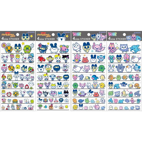 4柄セット】 たまごっち 4size STICKER 4サイズ ステッカー クリア