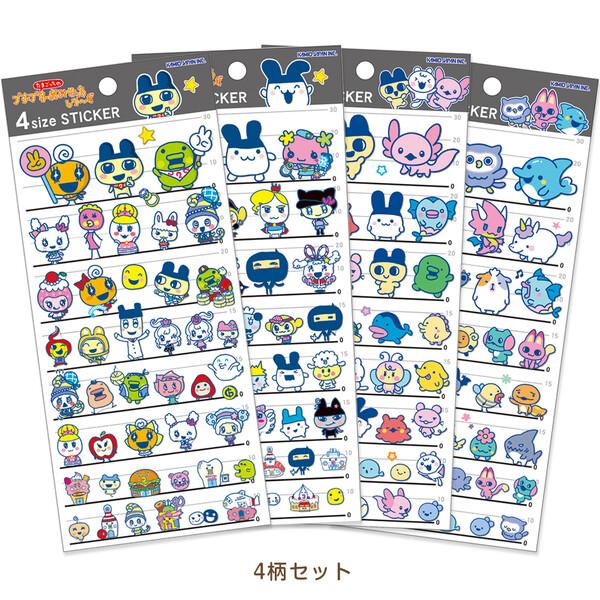 たまごっち シール ステッカー 大量まとめ売り 4柄セット】 たまごっち 4size STICKER 4サイズ ステッカー クリア