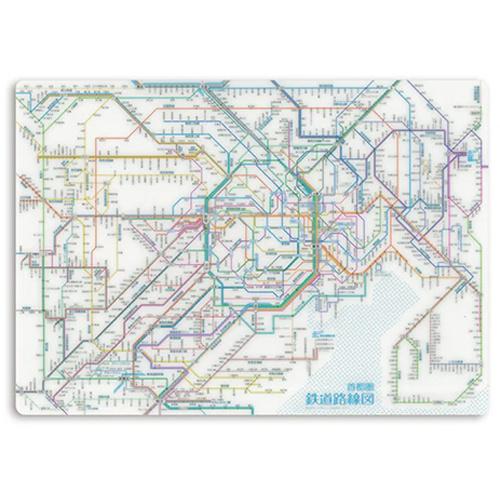鉄道路線図 下敷き 首都圏 A4 半透明 東京近郊 JR 私鉄 地下鉄 電車