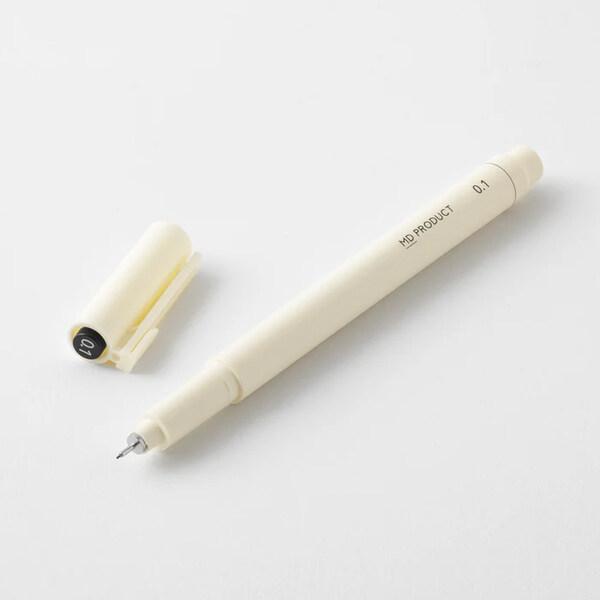 MDドローイングペン 0.1mm 黒 水性顔料 耐水性 ミリペン 日記 イラスト シンプル 日本製 ミドリ [01] 〔合計1100円以上で購入可〕 |  | 01