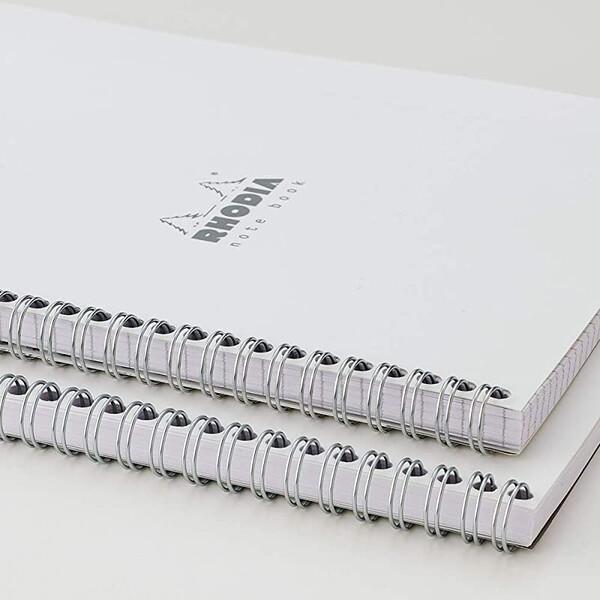 ダブルリングバインダー　A5セット　ホワイト RHODIA ロディア ダブルリングノート A5 ホワイト 5mm 横罫 [02