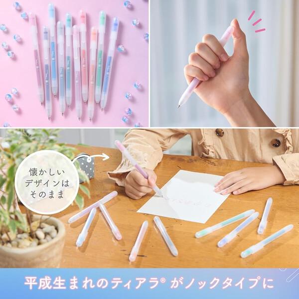 ボールサイン ティアラノック 0.8mm 5色セット ラメ入 キラキラ 水性