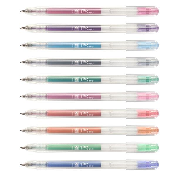 ボールサイン ティアラノック 0.8mm 10色セット ラメ入 キラキラ 水性