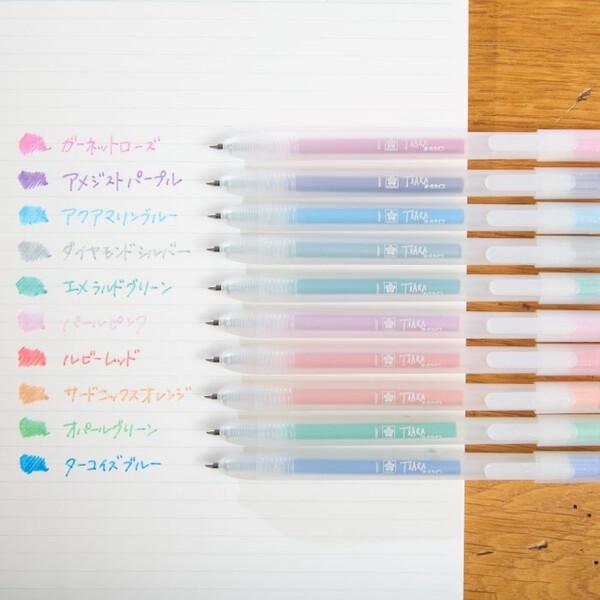 ボールサイン ティアラノック 0.8mm 10色セット ラメ入 キラキラ 水性