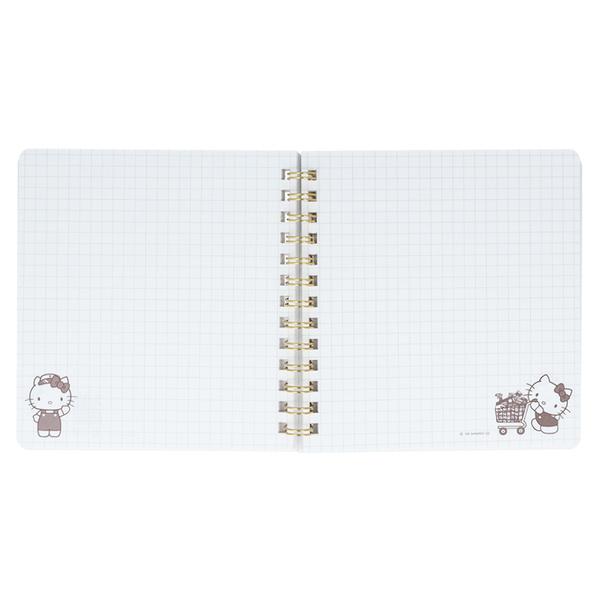 ハローキティ 窓付きスクエアリングノート ホワイト 60枚 レトロ