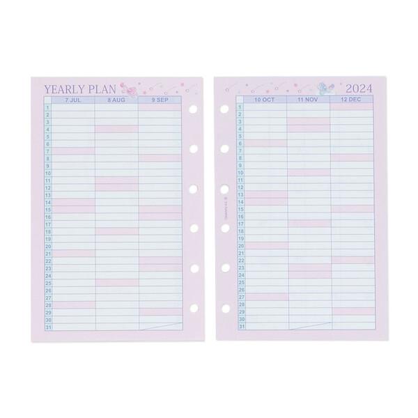 2024年 ミニ6穴用 システム手帳用リフィルセット リトルツインスターズ