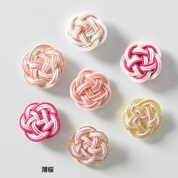 水引シール WANOWA 梅結び 赤紅/薄桜/光輝/孔雀青 7個入 裏面テープ付