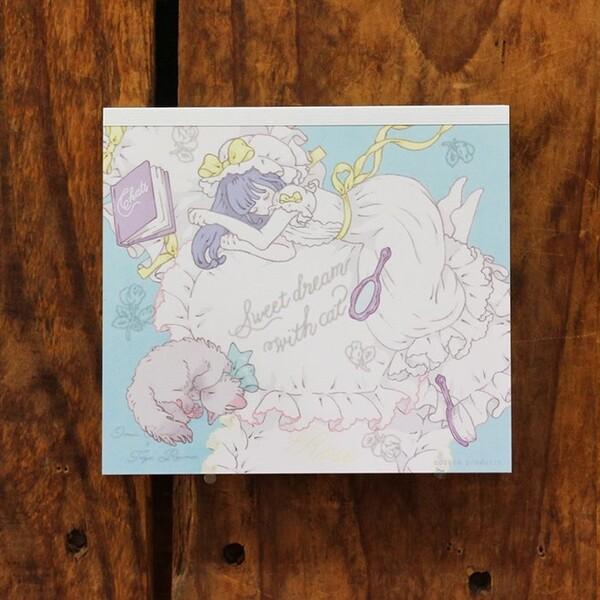 新品&2冊1枚使用★ 今井キラ　メモパッド　5点セット ブロックメモ 今井キラ×多屋来夢 Sweet dream with cat 4柄 120枚綴り