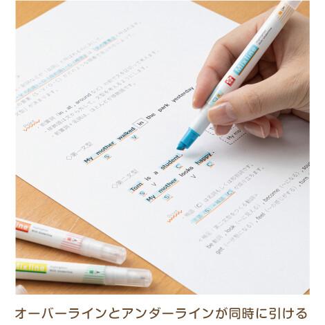 ミックスライン 水性 マーカー 細字 ツインタイプ 中高生 教科書