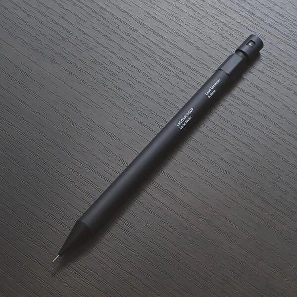 シャープペン Solid Write ソリッドライト 0.5mm ブラック マット 金属