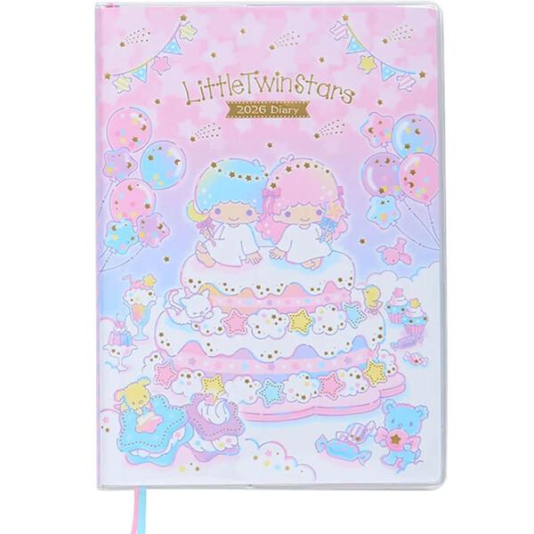 リトルツインスターズ 2026年 手帳 B6 ダイアリー ブロック 見開き1