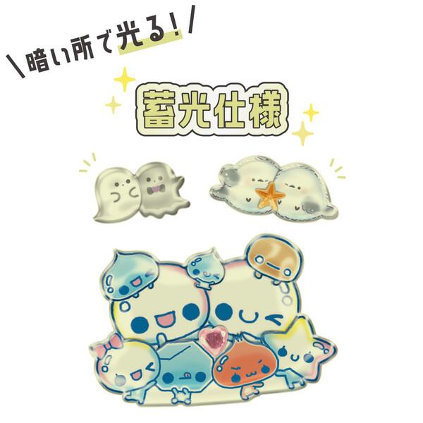 光るジュエルプチドロップステッカー しろくろどろっぷ 蓄光 ゴールド