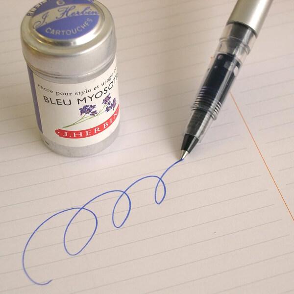 J.HERBIN エルバン 万年筆用 カートリッジインク カランクブルー 6本