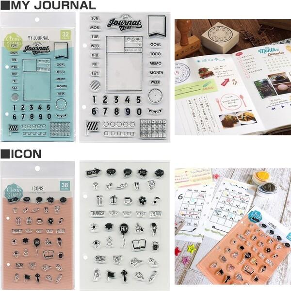クリアスタンプシート ジャーナル かわいい イラスト はんこ プラン作り 手帳 02 メール便 送料込価格 Df900msr スクールサプライ 通販 Yahoo ショッピング