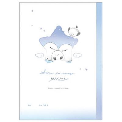 連絡ノート A5 空とえなが シマエナガ タテ書き 11列 連絡帳 小学生