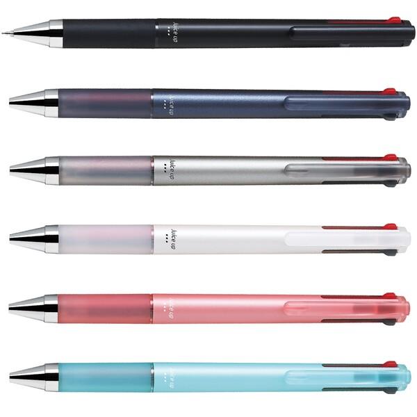 ゲルインキ 3色ボールペン ジュースアップ3 0.4mm 超極細 黒/赤/青