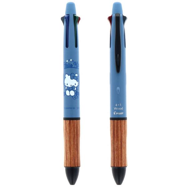 ハローキティ Dr.GRIP 4+1 ドクターグリップ WOOD 木製 ギフトペン 0.5