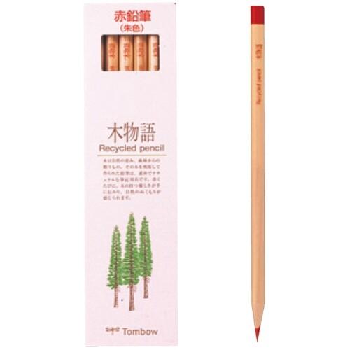 トンボ鉛筆 赤鉛筆 木物語 (朱色) 1ダース(12本入) CV-REAV [02