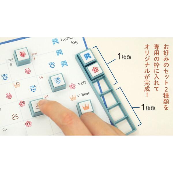 ボタン式の浸透印 ポチッとPick! ピック 専用スタンプ 3個入 タスク