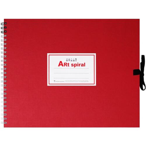 マルマン スケッチブック F3 アートスパイラル 画用紙 厚口 レッド 24