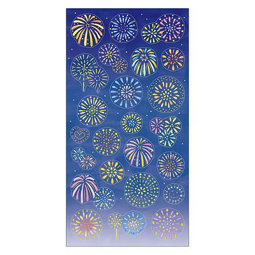 ドロップシール サマーコレクション ぷっくり はなび 花火 夏 金箔