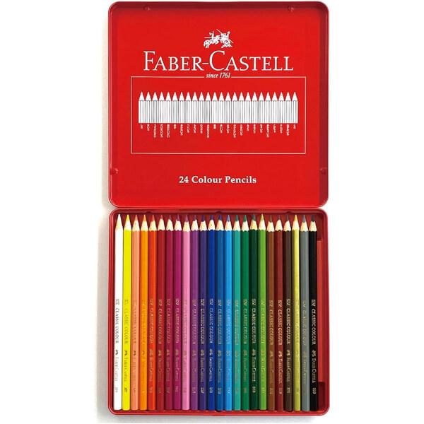 ファーバーカステル 色鉛筆 24色セット 缶入 高品質 ドイツ 老舗 大人 