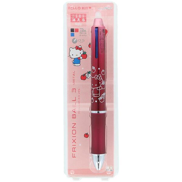ハローキティ フリクションボール3 メタル ギフトペン 0.5mm 3色