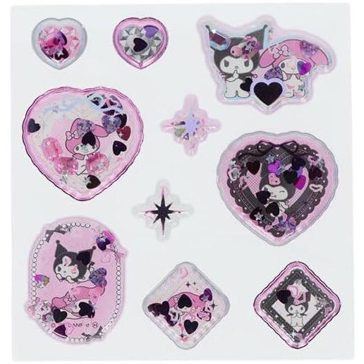 マイメロディ&クロミ ぷっくりキラキラシール リボン 箔押し