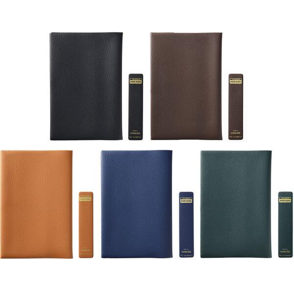 皮革調 ブックカバー No.4 新書大サイズ 11.5×17.5cm対応 くっつき
