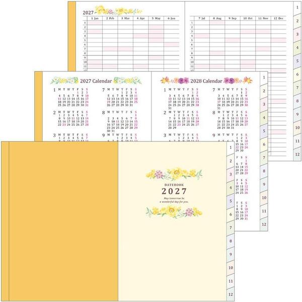 2027年版】 手帳 A6 1月始まり ウィークリー 見開き2週間 月間 月曜