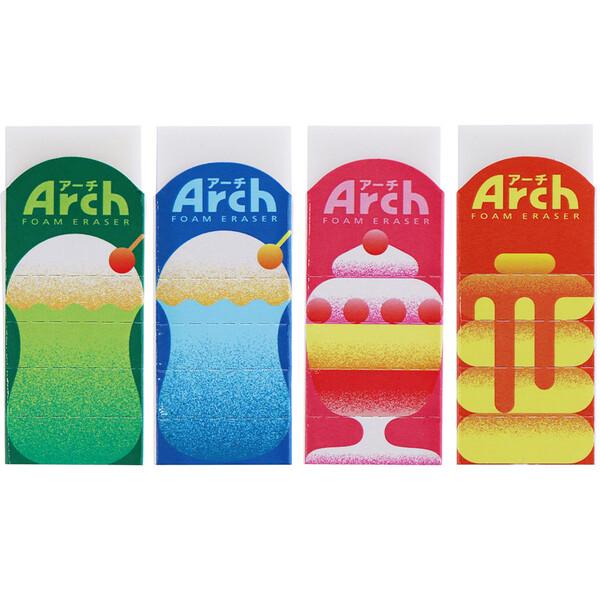4柄セット】 Arch アーチ 消しゴム M 10周年限定 第3弾 レトロ喫茶