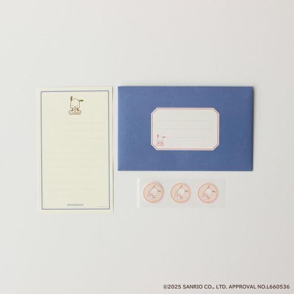 ポチャッコ 箔押し ミニレターセット 便箋 封筒 シール 手紙 手書き風