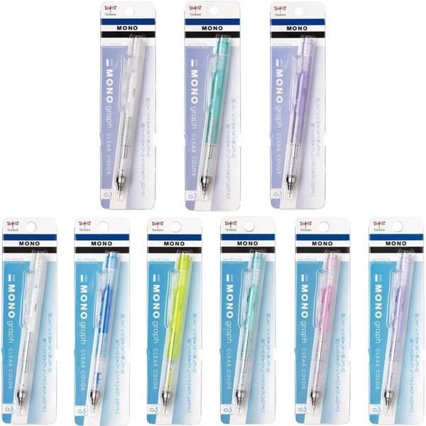シャープペン モノグラフ クリアカラー 0.3mm 0.5mm 製図 トンボ鉛筆