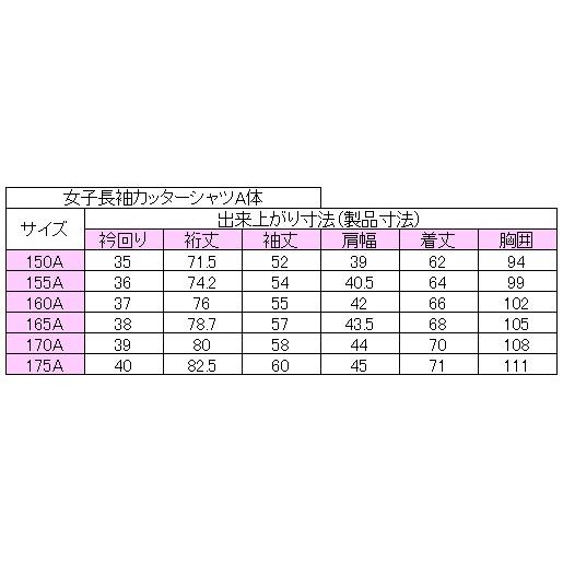 【売り尽くし・訳アリ】　セール　中学生制服　長袖シャツ・カッターシャツ【女子】【A体】175A《撥水加工》 スクールシャツ　現品限り｜schoolcarrots｜03