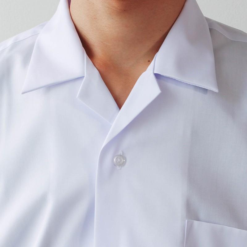 中学生 高校生 制服 半袖 開襟シャツ 形態安定 男子 A体 150A- 195A