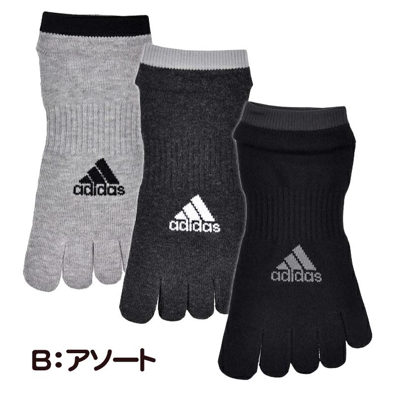 靴下 5本指 くるぶし丈 ソックス メンズ  紳士 adidas 消臭 24-26cm・26-28cm (ショート スニーカー 土踏まず サポート 福助 スポーツ 短い ワンポイント )｜schoolog｜08