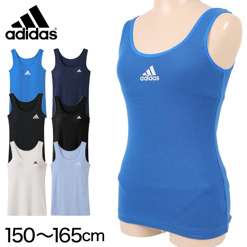 グンゼ adidas 女児 パッド付タンクトップ 150〜165cm (アディダス 黒