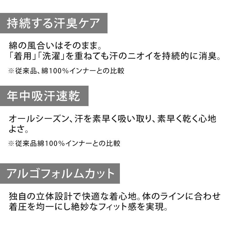 グンゼ YG メンズ 長袖シャツ Vネック インナー 綿100% M〜LL (GUNZE 男性 紳士 インナーウェアー ロンT 下着 肌着 抗菌 防臭 M L LL 丸首)｜schoolog｜02