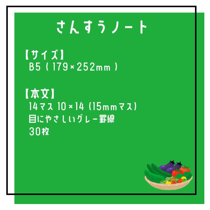 【 算数 】【 B5判 】【 さんすう14マス 】新日本カレンダー ハーモニー学習帳 V-13 15mm(10×14) かぶ｜schooltown｜03