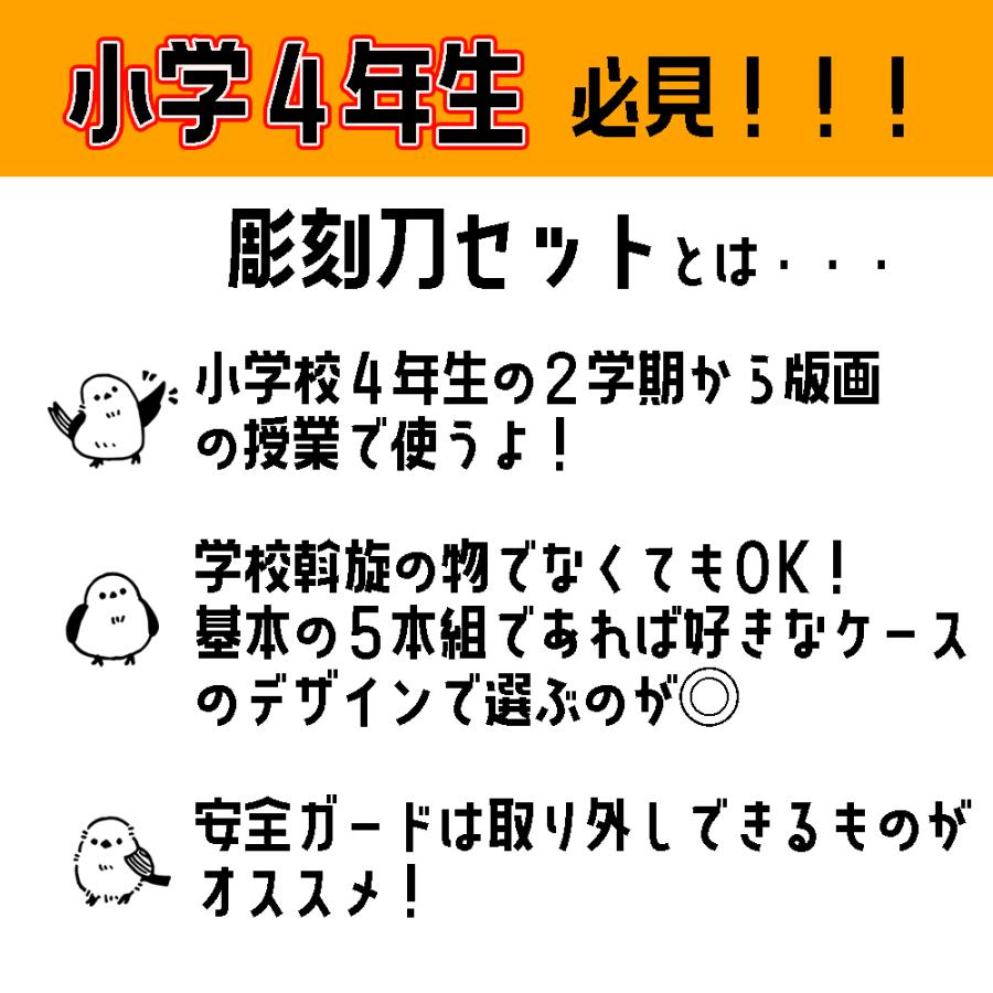 安全カバー付 彫刻刀セット ドーリーマジック よしはる全鋼製彫刻刀5本