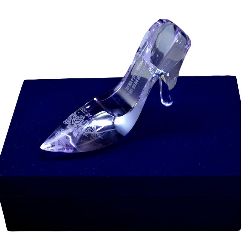 名入彫刻無料 ガラスの靴 クリスタル ハイヒール Vブルー インテリア オーナメント シンデレラ プロポーズ 誕生日 結婚 ホワイトデー 記念品 プレゼント 置物｜sck-shop｜08