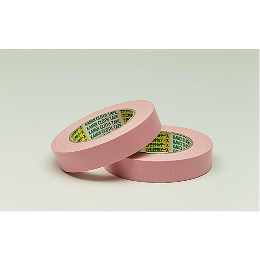 カモイ加工紙 建築外装用布テープNo.6800 桃色 25mm x 25m巻(60巻入 