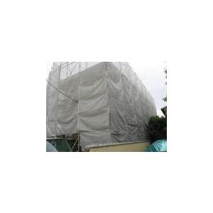 飛散防止ネット(塗装メッシュシート)　（白）1.8&times;5.4 10枚入り　ラッセル織で高い飛散効果