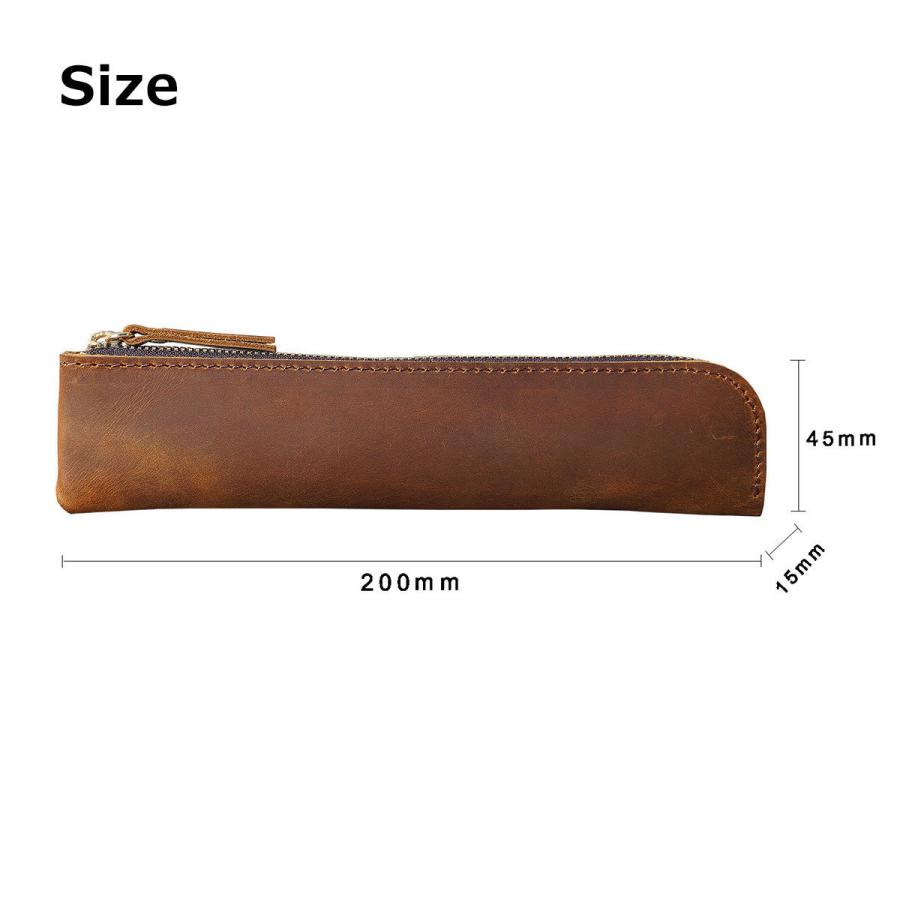 ペンケース レザー 本革 革 筆箱 シンプル おしゃれ スリム コンパクト