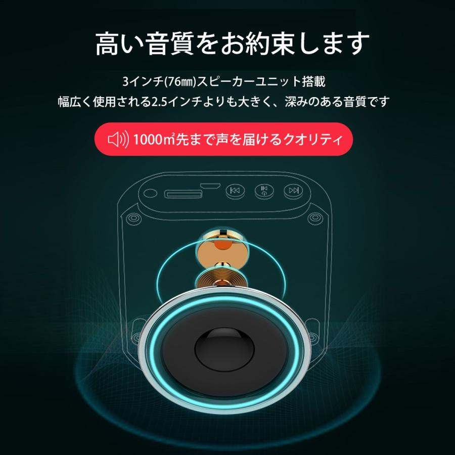 拡声器 小型 拡声器スピーカー ハンズフリー マイク メガホン 大音量