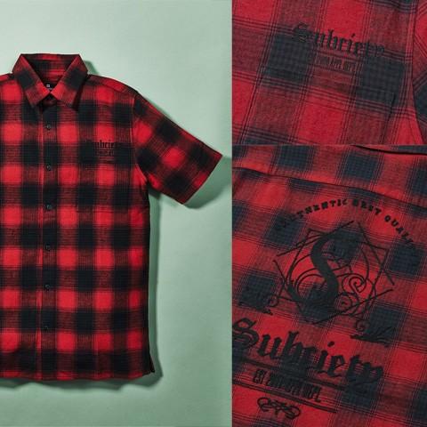 SUBCIETY サブサエティー OMBRE CHECK SHIRT S/S THRON 半袖シャツ｜scrape｜02