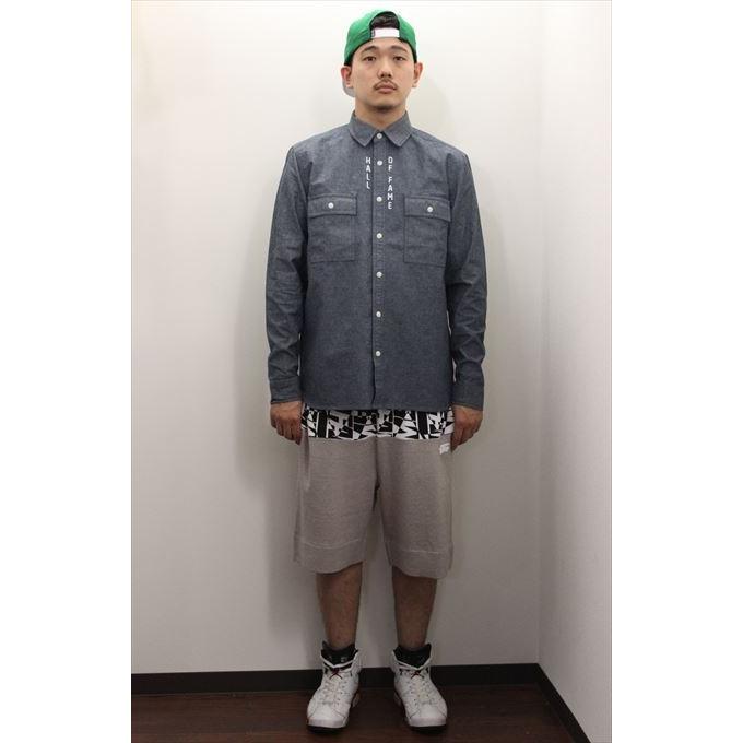 セール50%オフ　HALL OF FAME ホールオブフェイム HOF Button Up Shirt Denim デニムシャツ｜scrape｜04