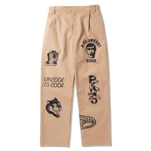 【新品未使用】パンクドランカーズ プリントいっぱいチノパン Mサイズ PUNK DRUNKERS パンクドランカーズ プリントいっぱいチノパン : Scrape