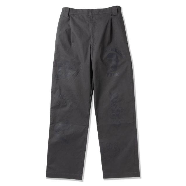 【新品未使用】パンクドランカーズ プリントいっぱいチノパン Mサイズ PUNK DRUNKERS（パンクドランカーズ） プリントいっぱいチノパン